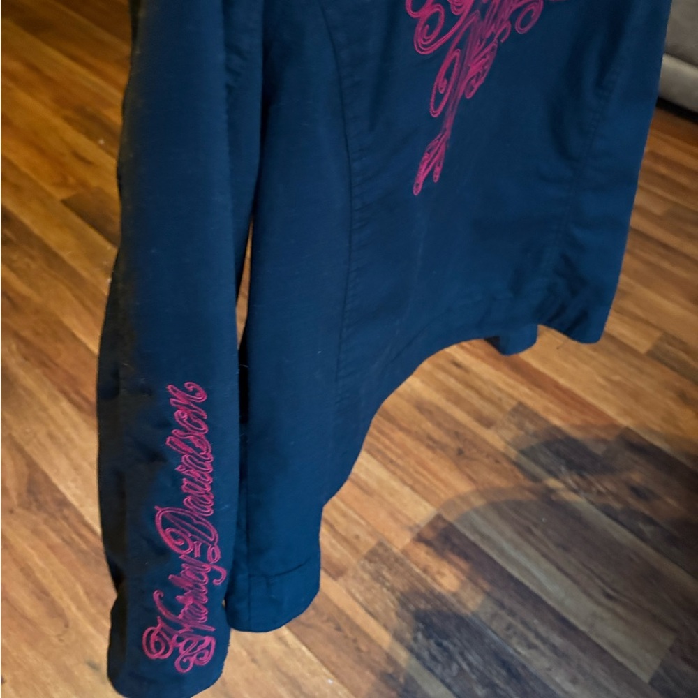 Harley-Davidson Black Jacket with Red Embroidery - Picture 4 of 4